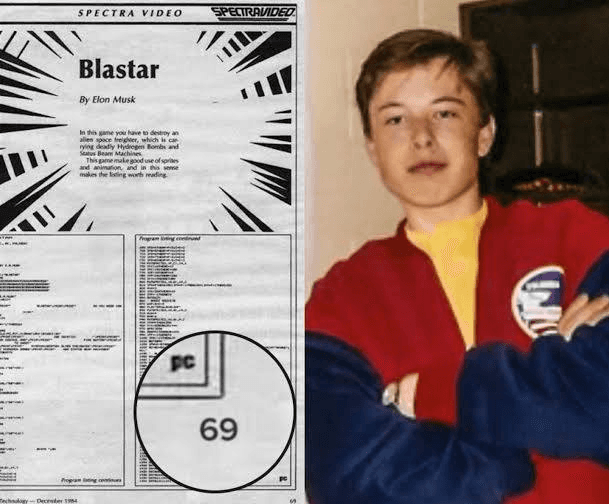 December 1984 magazine listing for Blastar